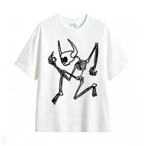 Remera Algodón Estampado Esqueleto Rock Grunge Calidad Premium