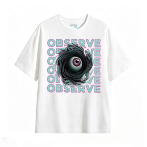 Remera Algodón Estampado Ojo Psicodélico Trendy Oversize