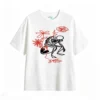 Remera Algodón Estampado Flores Abstractas Casual Premium