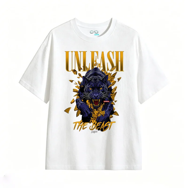 主图_2 Remera Algodón Estampa Pantera Unleash Diseño Urbano Premium