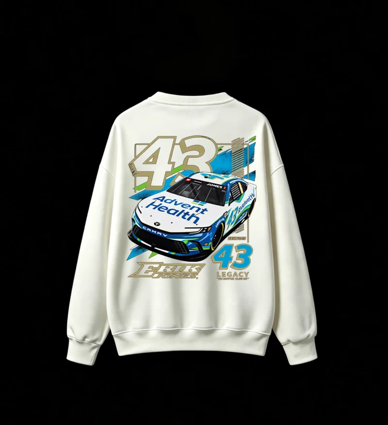 主图_2 Erik Jones 43 NASCAR Crew Neck Sweatshirt