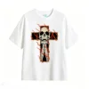 Remera Algodón Estampada Calavera Cruz Gótica Rock Premium