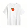 Remera Algodón Estampado Esqueleto Naranja Oversize Casual