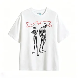 Remera Algodón Estampado Esqueletos Amor Urbano Oversize