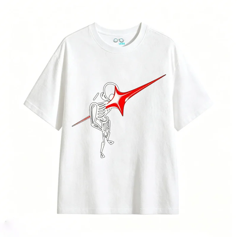 主图_2 Remera Algodón Estampado Esqueleto Y Estrella Oversize Urban