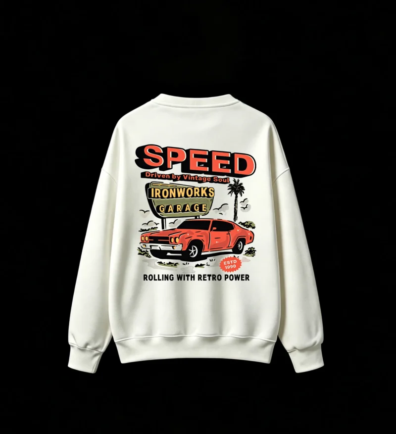 主图_2 Vintage Garage Muscle Car Sweatshirt