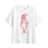 主图_2 Remera Algodón Estampado Esqueleto Rojo Gótico Oversize