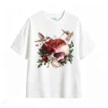 Remera Algodón Cráneo Granada Colibrí Estampada Premium