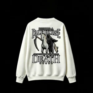 Behold A Pale Horse Grim Reaper Back Print Sweatshirt