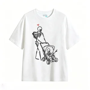 Remera Algodón Estampado Corazón Minimalista Casual Premium