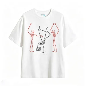主图_2 Remera Algodón Estampada Esqueletos Rock Diseño Vintage