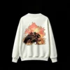 Anime Flame Sword Warrior Back Print Sweatshirt