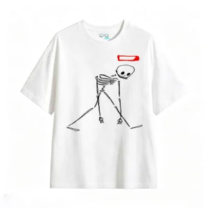Remera Algodón Estampado Esqueleto Oversize Streetwear Premium