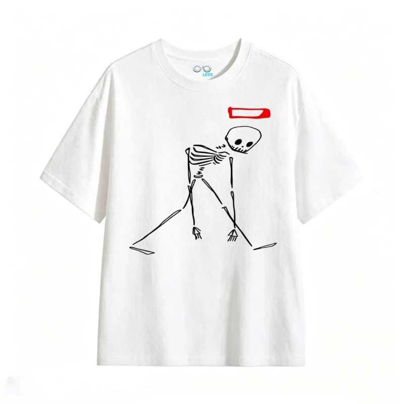主图_2 Remera Algodón Estampado Esqueleto Oversize Streetwear Premium