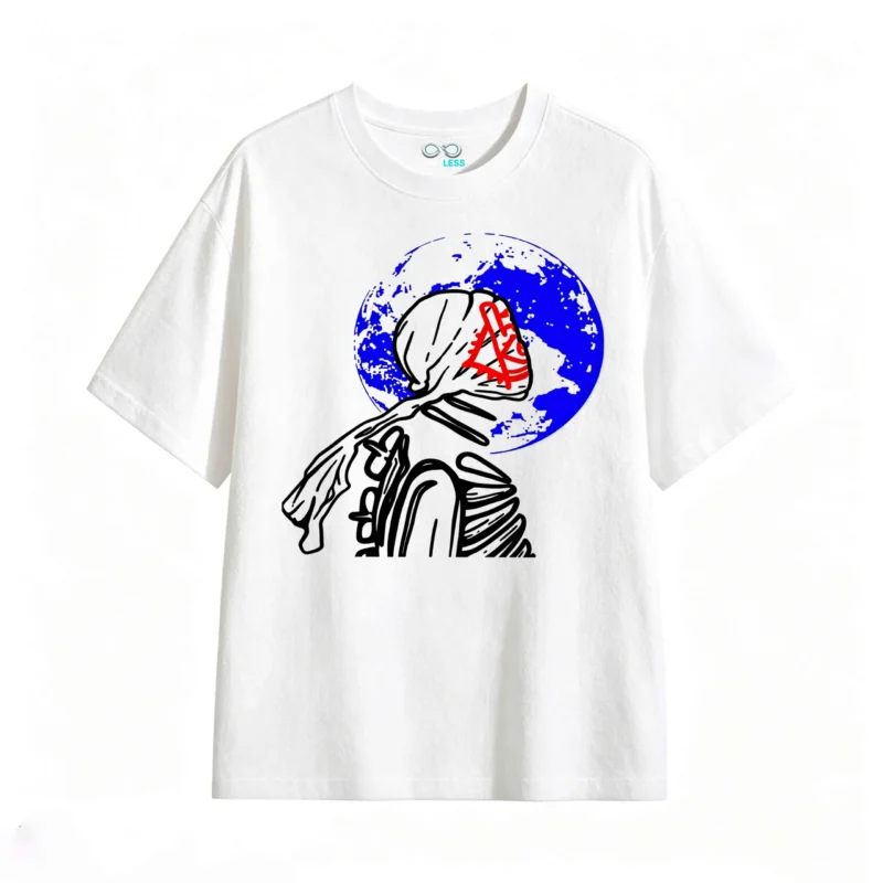 Remera Algodón Estampada Luna Urbana Premium Oversize