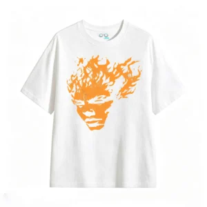 Remera Algodón Estampado Fuego Diseño Urbano Casual Premium