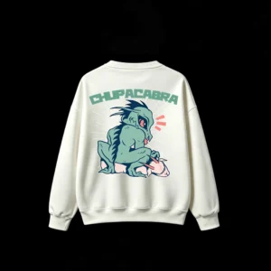 Chupacabra Mythical Creature Back Print Sweatshirt