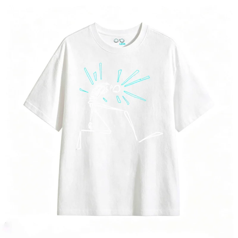 Remera Algodón Estampado Arte Abstracto Urbano Oversize