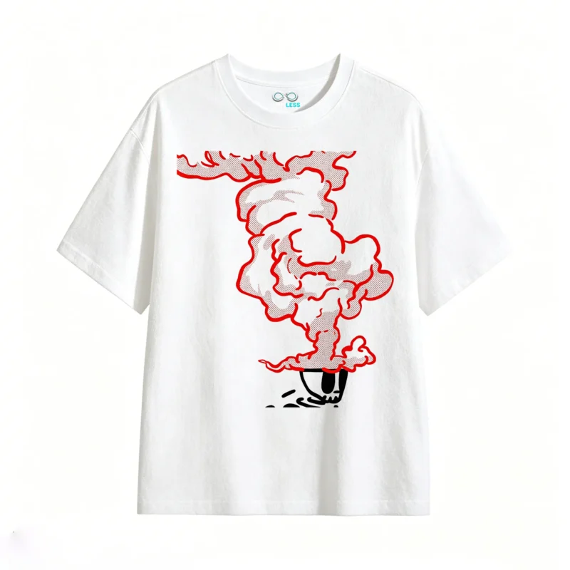 主图_2 Remera Algodón Estampado Explosión Diseño Urbano Oversize
