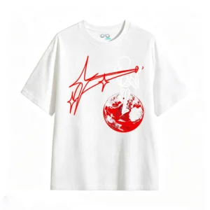 Remera Algodón Estampado Esqueleto Planeta Estilo Urbano