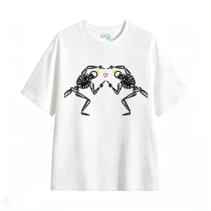 Remera Algodón Estampado Corazón Minimalista Casual Premium