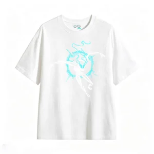 Remera Algodón Estampado Esqueleto Neón Urbano Oversize