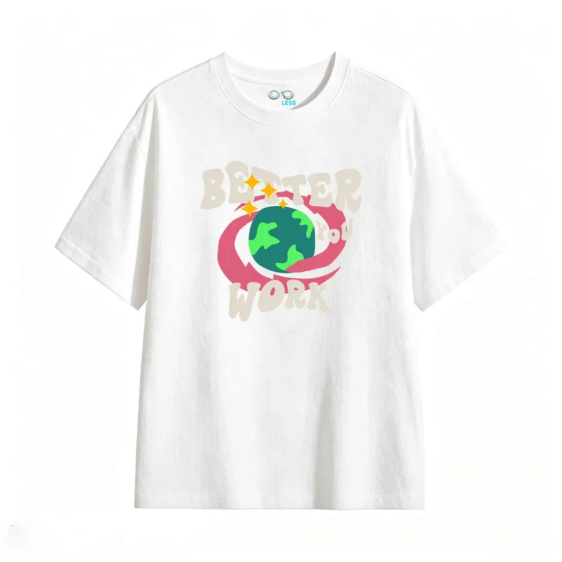 主图_2 Remera estampada Better You Work retro