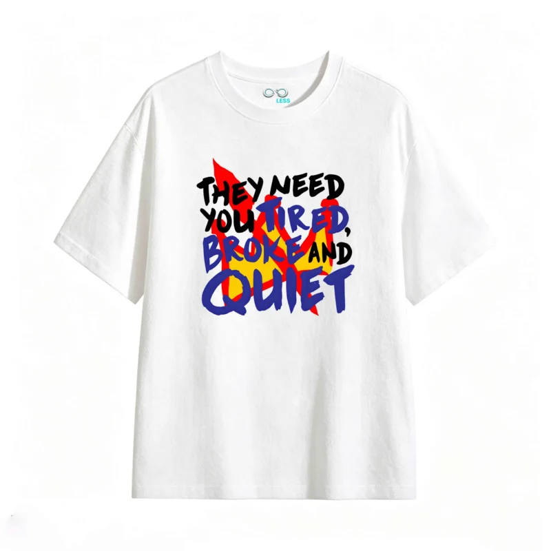 Remera estampada Tired Broke Quiet
