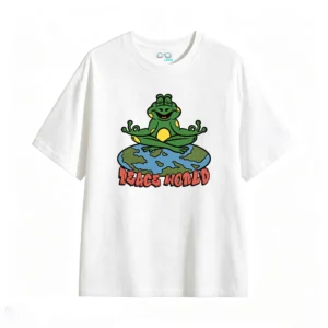 Remera estampada rana zen yoga peace