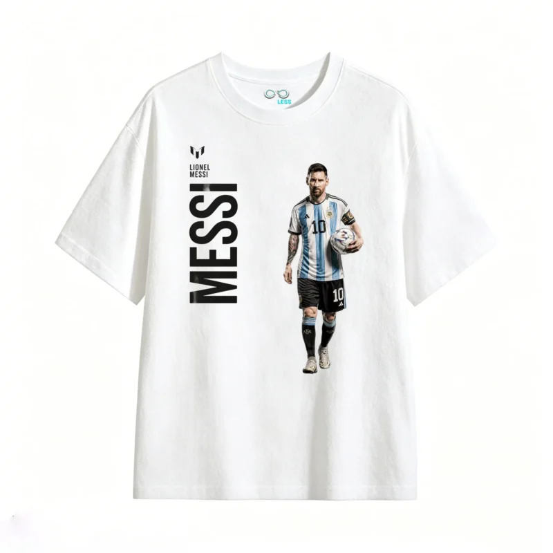 主图_2 Remera de Algodón con Estampa de Messi N°10 Selección Argentina