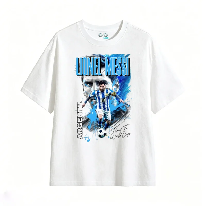 Remera Arte Splash Messi Capitán, Ropa de Hincha de Fútbol