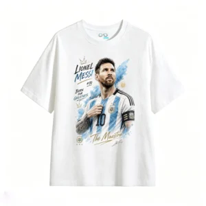 主图_2 Remera Algodón Messi El Maestro para Hinchas Albicelestes