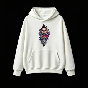 主图_2 Buzo con capucha polar estampa diamante Messi para hinchas argentinos