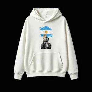 主图_2 Buzo polar GOAT Messi con bandera argentina y trofeo del Mundial