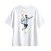 Camiseta algodón con estampa trasera de Messi en pose de celebración