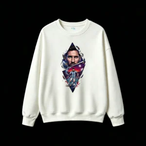 主图_2 Sudadera polar estampa gráfica de Messi en el pecho