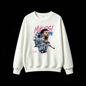 主图_2 Sudadera polar estampa frontal compuesta de imágenes de Messi campeón