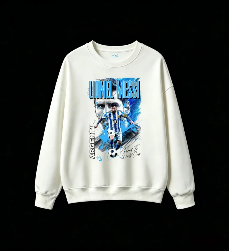 Sudadera polar estampa gráfica Lionel Messi para hinchas de Argentina