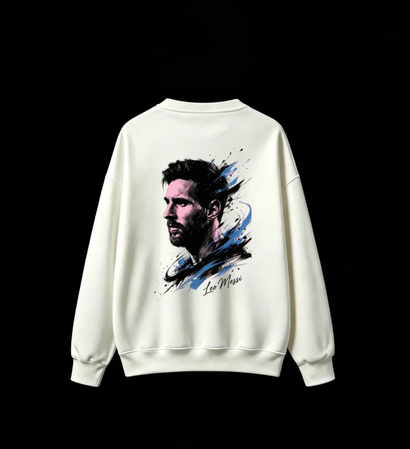 主图_2 Sudadera polar retrato artístico de Messi en la espalda