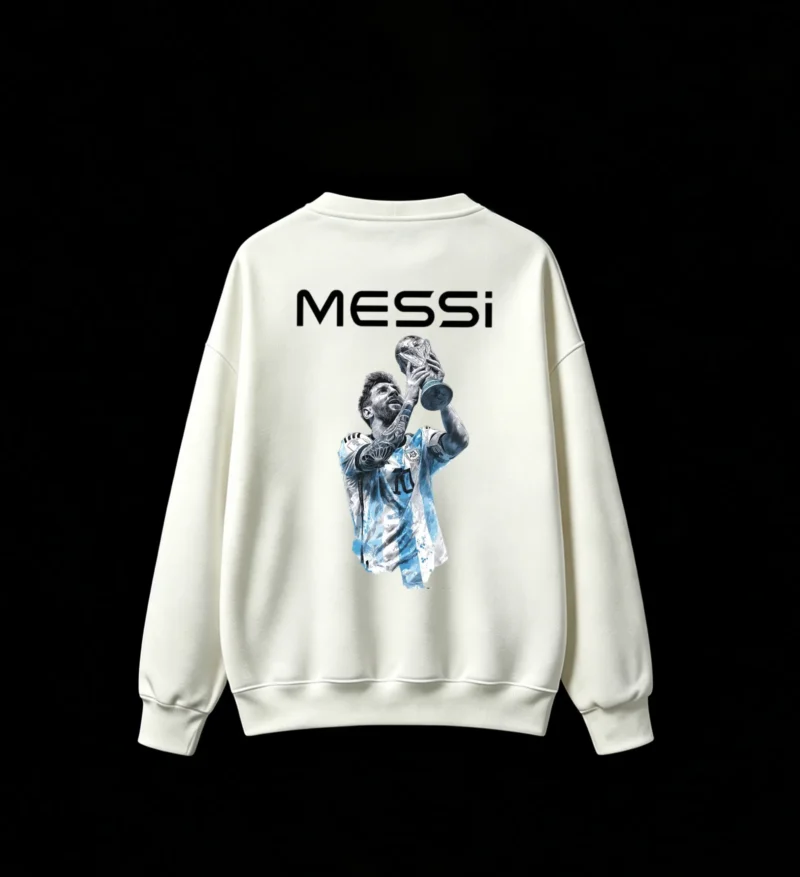 主图_2 Sudadera polar estampa trasera Messi con Copa del Mundo