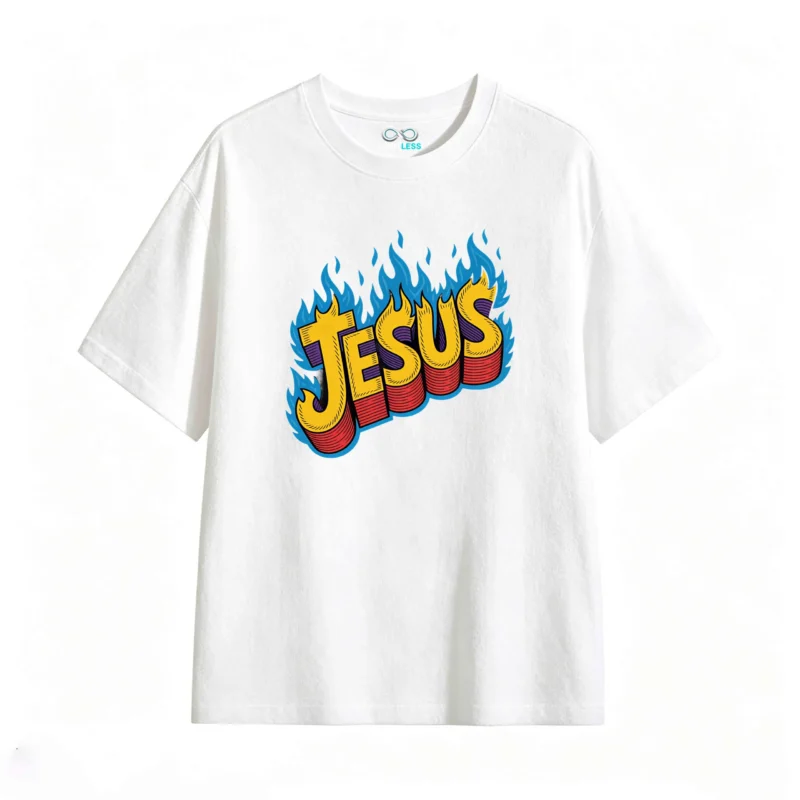 主图_2 Remera estampada Jesus Fuego gráfico