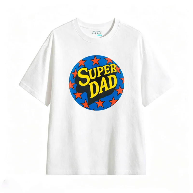 Remera estampada Super Dad diseño original