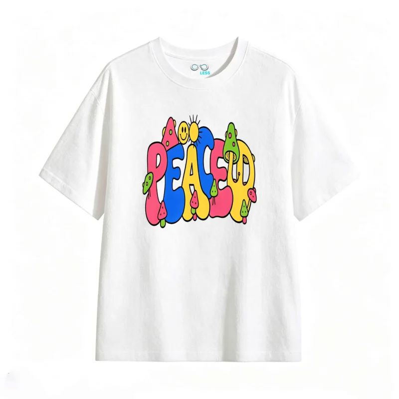 主图_2 Remera estampada hongos retro peace