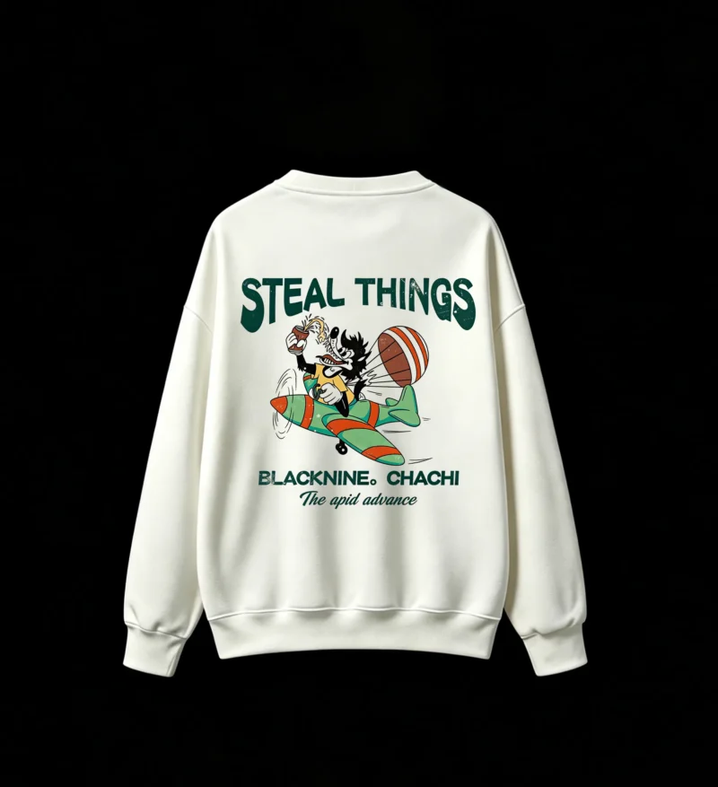 主图_2 Steal Things Blacknine Chachi Graphic Crew Neck Sweatshirt