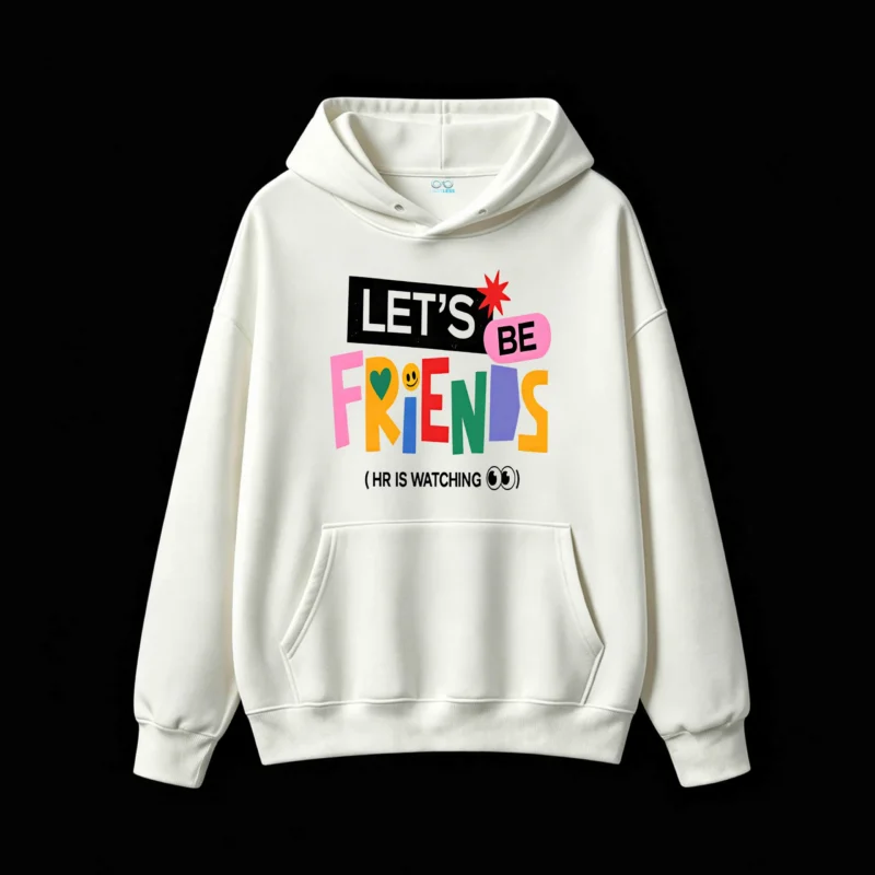 Buzo capucha, estampa Be Friends color full