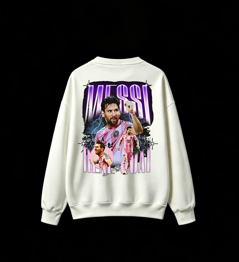 Lionel Messi GOAT Inter Miami Graphic Sweatshirt