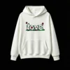Buzo capucha, estampa Love Floral