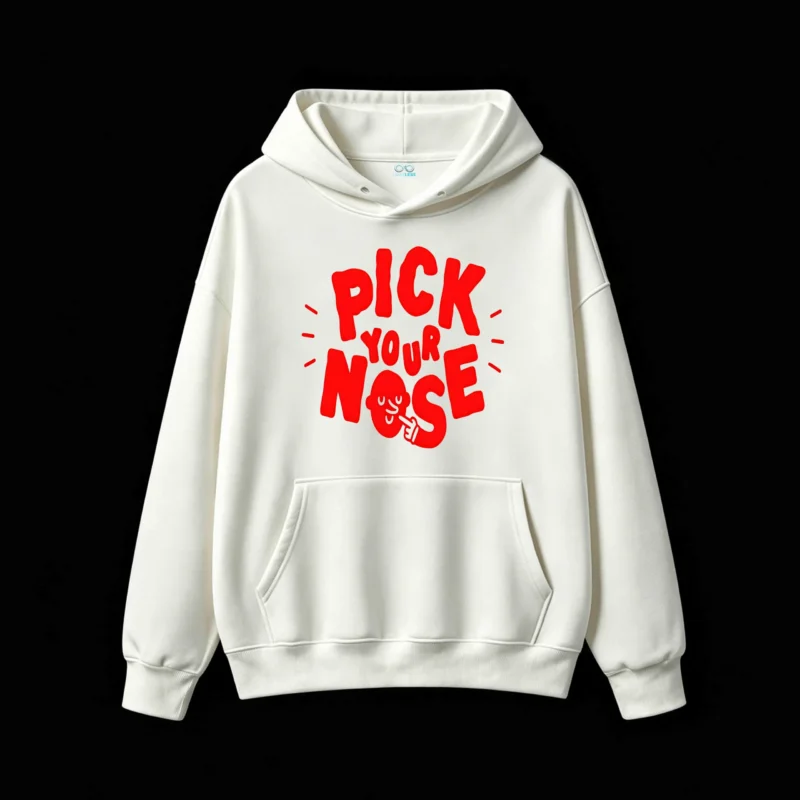 Buzo capucha, estampa graciosa Pick Your Nose