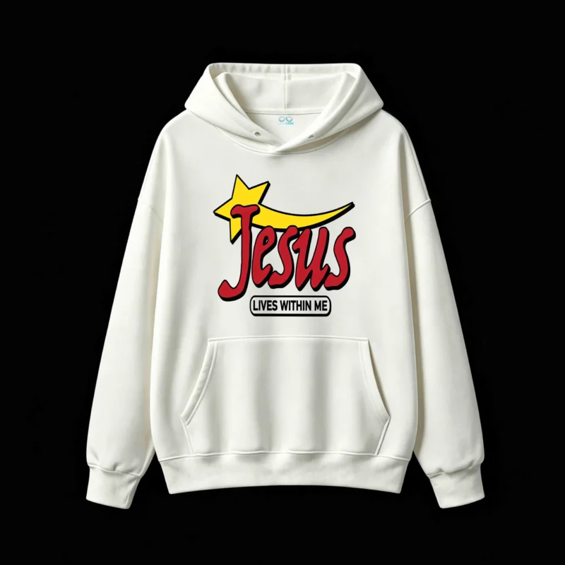 Buzo capucha, Jesús estrella estampado