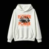 Buzo capucha, estampa Flower Power retro